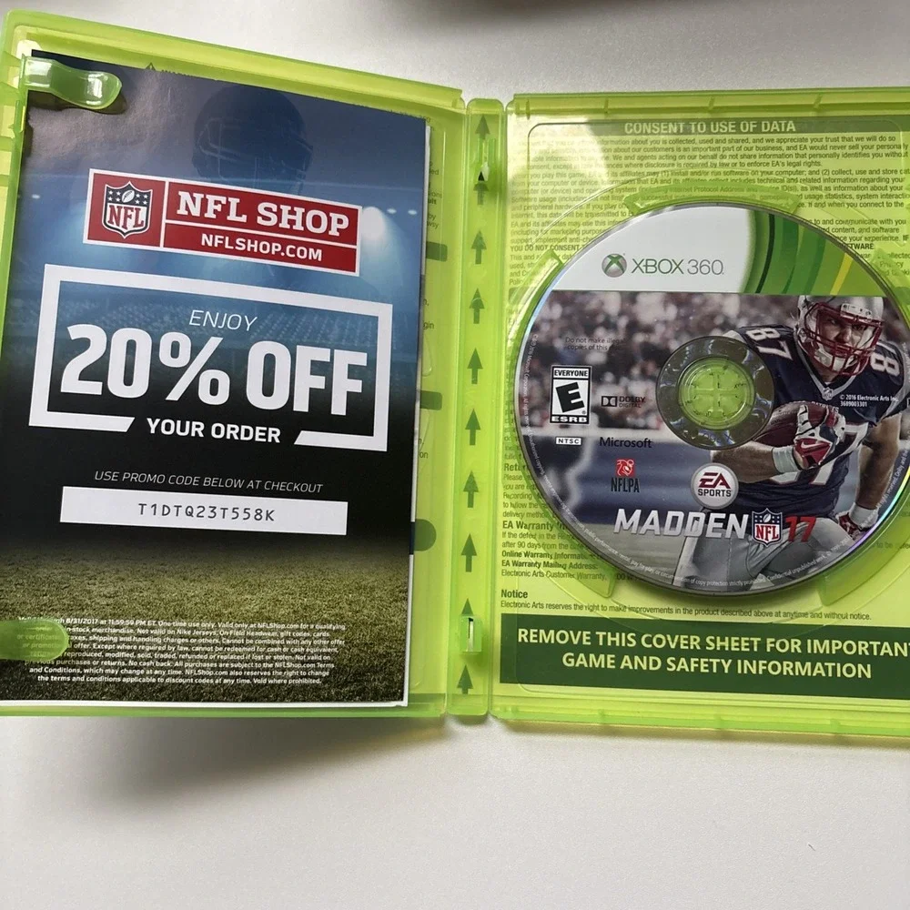 Madden NFL 17 Microsoft Xbox 360 Football Sports Game E NTSC-U/C CIB EA Sports